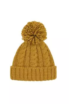 Меланжевая шапка Unsiex косой вязки Beechfield, желтый
