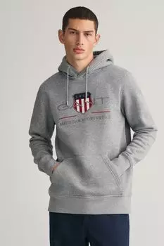 Меланжевая толстовка Gant Archive Shield GANT, серый