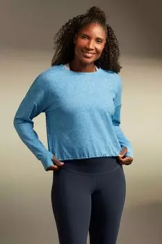 Меланжевая толстовка с поясом Active Draw Sports Next, синий