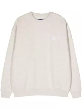 Меланжевая толстовка с вышитым логотипом Awake NY, серый