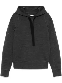 Меланжевое худи Jil Sander, серый