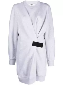 Меланжевое платье на липучках MSGM, серый