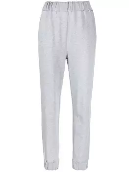 Меланжевые брюки узкого кроя Fabiana Filippi, серый