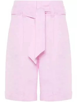 Меланжевые шорты из льна Peserico, розовый