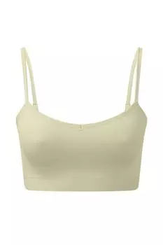 Меланжевый бесшовный спортивный 3D бюстгальтер TriDri, зеленый