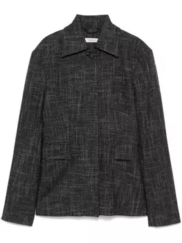 Меланжевый блейзер REMAIN, черный