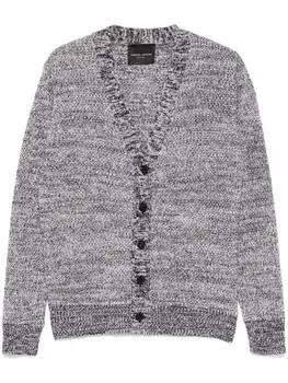 Меланжевый кардиган Roberto Collina, черный