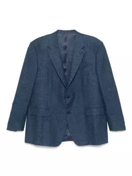 Меланжевый пиджак Canali, синий