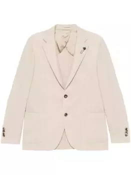 Меланжевый пиджак Lardini, нейтральный