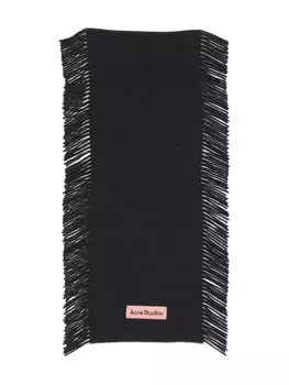 Меланжевый шарф Acne Studios, черный