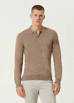 Меланжевый шерстяной свитер Network, бежевый