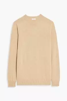 Меланжевый свитер из кашемира и хлопка SUNSPEL, бежевый