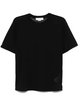 Меланжевый топ без рукавов Victoria Beckham, черный