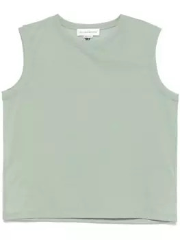 Меланжевый топ без рукавов Victoria Beckham, зеленый