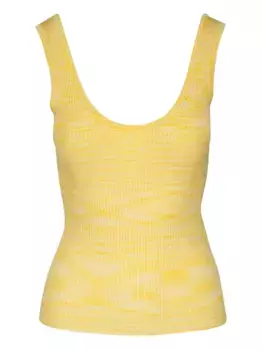 Меланжевый топ без рукавов ZIMMERMANN, желтый