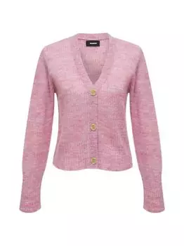 Меланжевый вязаный кардиган Monrow, роза