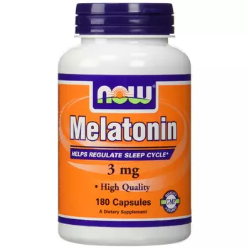 Мелатонин NOW Supplements 3 мг, 2x180 капсул