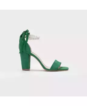 Мелисса Блок Хилс Сэндлс с жемчугом Forever & Always Shoes, зеленый