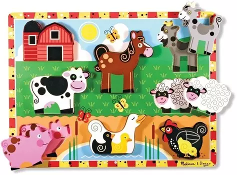 Melissa & Doug, деревянная головоломка Ферма