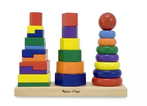 Melissa & Doug, деревянные блоки Пирамиды