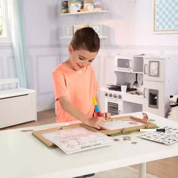 Melissa & Doug Natural Play: играйте, рисуйте, создавайте набор многоразовых рисунков и магнитов — ферма Melissa & Doug