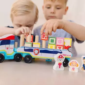 Melissa & Doug PAW Patrol Деревянный грузовик с блоками ABC Melissa & Doug