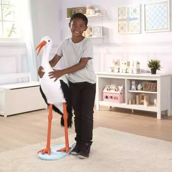Мелисса и Дуг Гигантский плюшевый аист, похожий на реалистичный Melissa & Doug