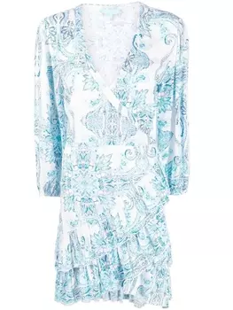 Melissa Odabash платье мини с принтом, синий