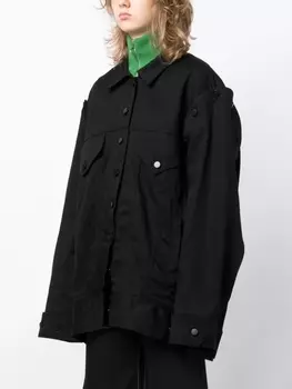 Melitta Baumeister джинсовая куртка со съемными рукавами, черный