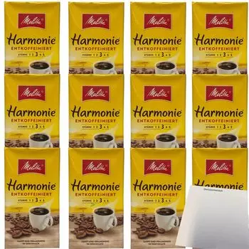 Melitta Harmonie Mild Strength 2, молотый обжаренный кофе, упаковка из 12 шт. (12 шт. по 500 г) + блок usy