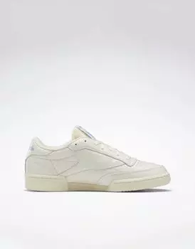 Меловые кроссовки унисекс Reebok Club C 85 Vintage с синими деталями