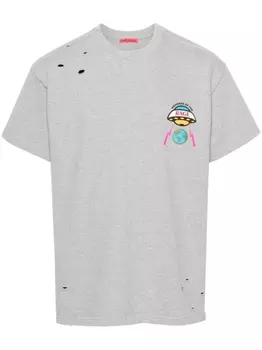 MEMBERS OF THE RAGE футболка с эффектом потертости и логотипом, серый