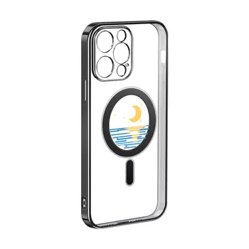 Мембранный чехол для телефона Doushi Film Bucket, Electroplating magnetic black-DWHYDDCX001