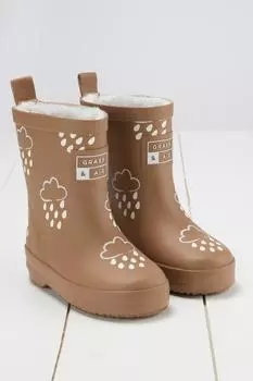 Меняющие цвет резиновые сапоги Grass & Air, коричневый