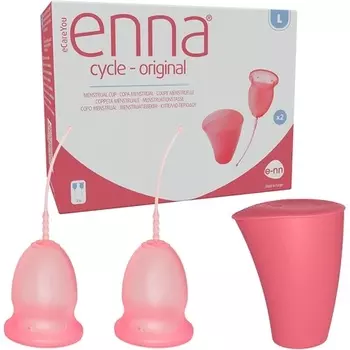 Менструальная чаша Enna Cycle, двойная упаковка, большая, 1 шт., л