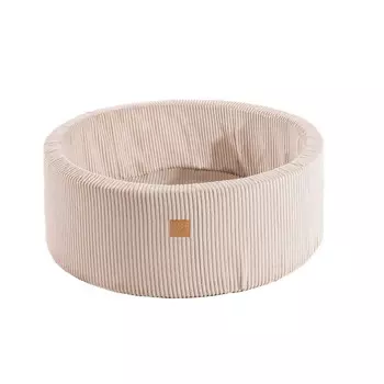MEOWBABY Круглый сухой детский бассейн 90x30см/без шариков, Вельвет, Бежевый
