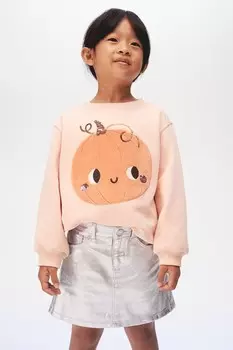 Мерцающая джинсовая юбка H&M, серебряный