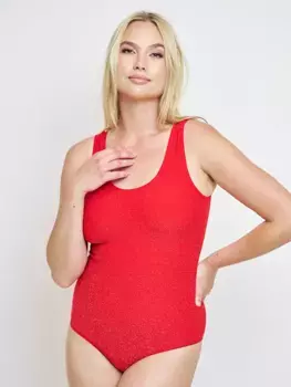 Мерцающее боди Mindd, красный