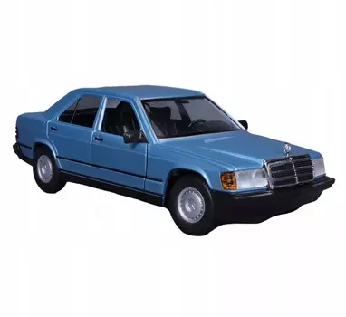 Mercedes-Benz 190E 1987 1:24 Bburago 18-21103 Синяя модель автомобиля