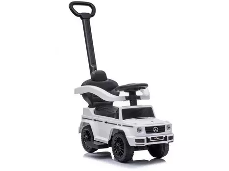 Mercedes G-Class 653 Белый райдер с толкателем Звук двигателя и гудка. Lean Toys