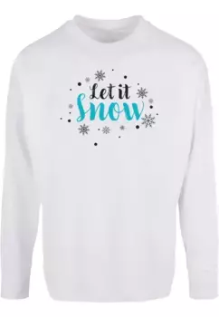 Merchcode с длинным рукавом " Merchcode Мужская футболка Let it Snow с длинными рукавами и объемным вырезом на рукавах", белый