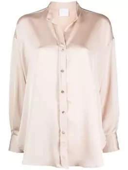 Merci атласная рубашка с длинными рукавами, нейтральный цвет