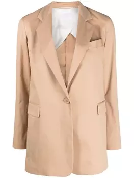 Merci блейзер с разрезами, нейтральный цвет