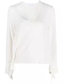 Merci блузка с бантом, белый