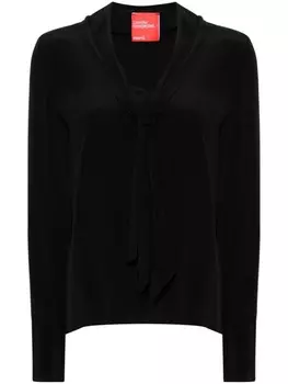 Merci блузка с шарфом, черный