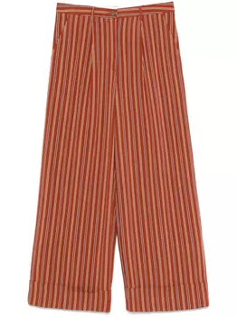 Merci брюки в полоску, оранжевый
