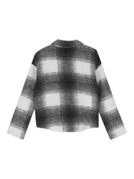 Merci клетчатый пиджак с интарсией, серый