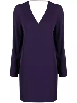 Merci платье мини с V-образным вырезом и длинными рукавами, фиолетовый
