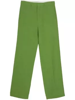 Merci прямые брюки со складками, зеленый