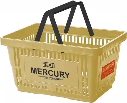 Mercury Interior Basket, Корзина для покупок, бежевый, 16,5 x 11,6 x 8,7 дюймов (42 x 29,2 x 22 см), Market MEMABABE Keystone, Biege